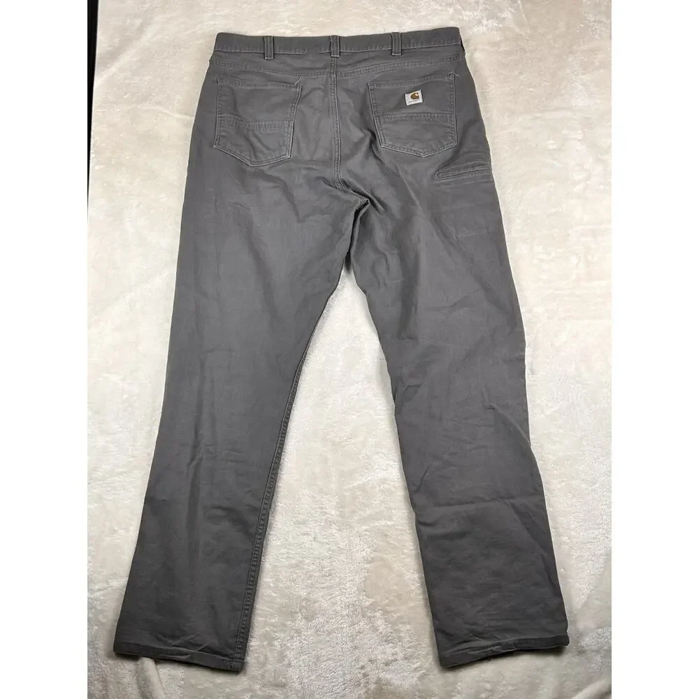 Carhartt Pants Men's 38x36 102517-039 Relaxed Fit Canvas Work Pants Gray